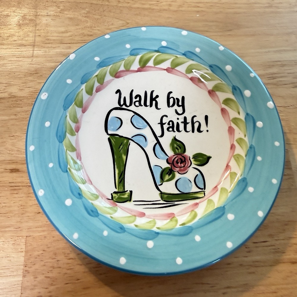 Walk By Faith! High Heel Shoe Jenny Moss Mary Jocker Goodness Gracious Plate 6"